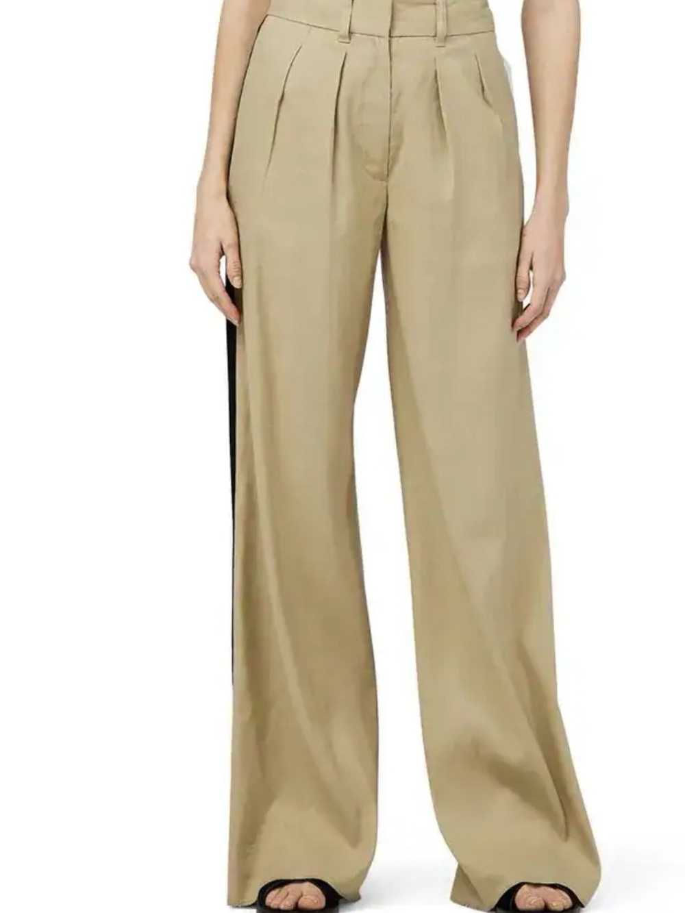 rag & bone Shelly Pant Wide Leg Pants in Khaki & Black Size 4 NWT